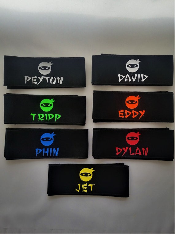 personalized martial arts ninja headbands with ninja guy etsy