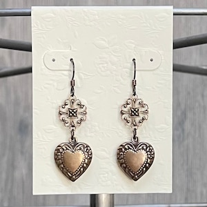 Niobium Heart Dangle Earrings