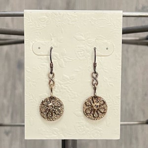 Niobium Flower Dangle Earrings