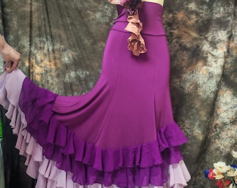 Saia flamenca com babados, F27