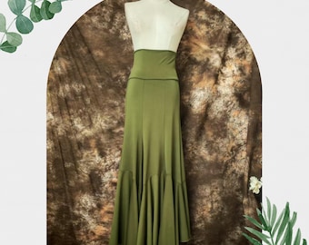 Flamenco skirt with big hem,F13