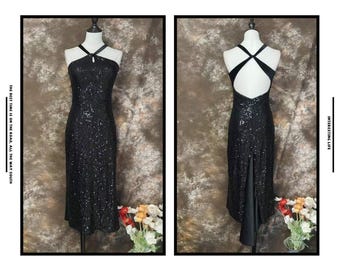 Vestido de tango argentino com lantejoulas e cauda de sereia em cetim, vestido para apresentação de tango com bojo T03