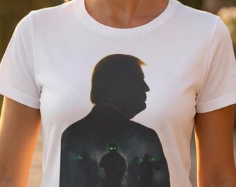 Donald Trump silhouette T-Shirt | protest crowd double exposure