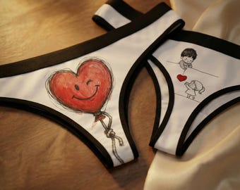 Smiling Heart Balloon Thong | Valentine Lingerie