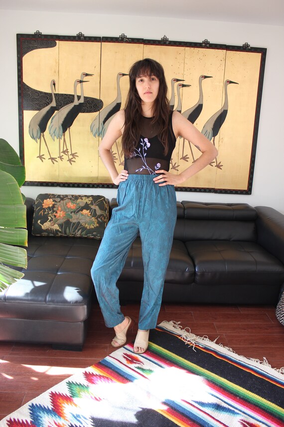high waisted pajama pants