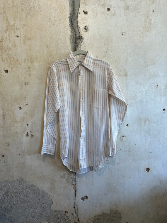 70s Yorke Striped Oxford Shirt M - image 1