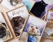Custom Pet Memorial Portrait from Photo – Printable Digital Artwork, Personalized Pet Remembrance Gift, Digital watercolor Pet Art Gift