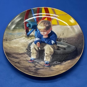 Vintage &#39;The Thinker&#39; van Donald Zolan Moments of Wonder Collector&#39;s Plate