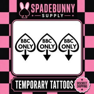 36 BBC ONLY Spade Temporary Tattoos