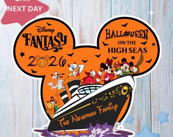 Cruise Halloween Magnet Halloween On The High Seas 2026 Magnet, Cruise Door Magnet Disney Wish Dream Fantasy Magic Wonder Halloween Magnet