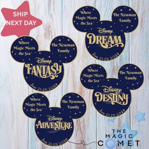 Customize Name Disney Family & Cruise Ship Stateroom Door, Cruise Line Ship Name Door Magnet, Family Cruise Trip, Wish Magic Dream Fantasy