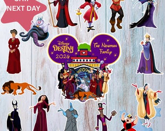 Destiny Villains vs Heroes Magnet, Personalized Marvel Day at Sea Cruise Door Decor, Fave Five Mickey Minnie DCL