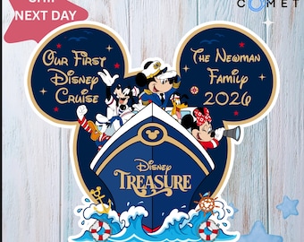 Dörrmagnet till Disney Cruise, personlig kabinskylt 2026 2027