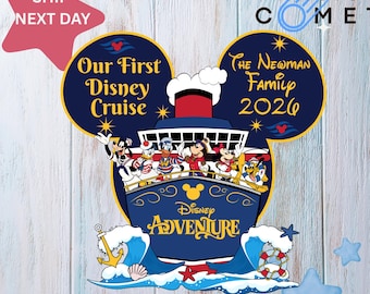 Personalized Disney Cruise Line 2026 Magnet, Mickey and friends Family Cruise Magnet, Family sign Disney Wish Dream Treasure Fantasy magnet