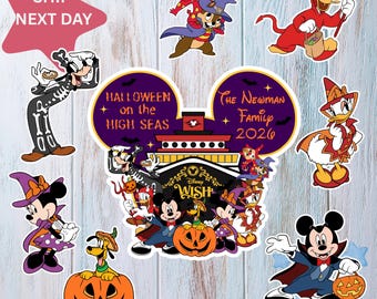 Cruise Halloween Magnet Halloween On The High Seas 2026 Magnet, Cruise Door Magnet Disney Wish Dream Fantasy Magic Wonder Halloween Gift