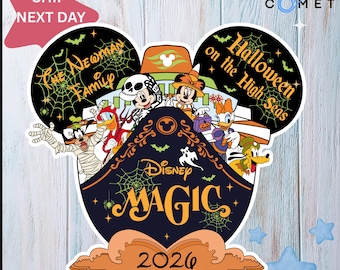 Cruise Halloween Magnet Halloween On The High Seas 2026 Magnet, Cruise Door Magnet DCL Wish Dream Fantasy Magic Wonder Halloween Magnet