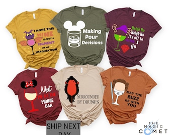 Disney Drinking Around The World T Shirt, Disney Drinking Shirts, Epcot Food And Wine Racerback, Disney Wine Tshirt, Drinking Team Shirts