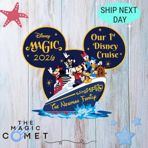 Personalized Disney Cruise Line 2026 Magnet, Mickey and friends Family Cruise Magnet, Family sign Disney Wish Dream Treasure Fantasy magnet