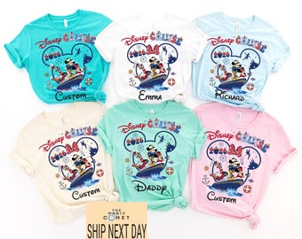 Magliette personalizzate per famiglie Disney Cruise 2026, magliette Disney Cruise Destiny, magliette Disney Cruise Wish Wonder Treasure Magic Destiny Fantasy Dream