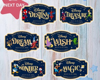Disney Cruise Door Magnet Personalized Cruise Magnet for Cruise Ship Magnet Cruise Door Magnet Disney wish DCL Magnet Disney Cruise Magnet
