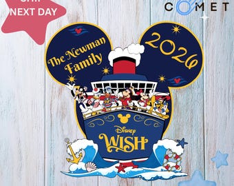 Nuestro primer imán familiar de crucero de Disney Imán personalizado para el primer crucero Imán para crucero Imán para puerta de crucero Imán de deseos de Disney