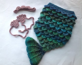 crochet mermaid baby outfit pattern free