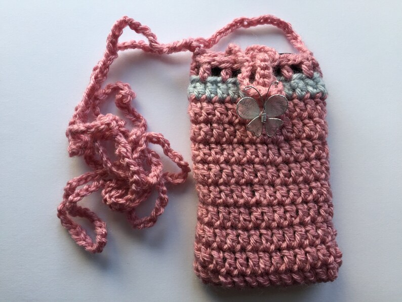 purse Crochet Sokie Dokie Cell Phone Pouch pouch small bag cellphone bag cellphone purse iPhone pouch and samsung/'s phones bag