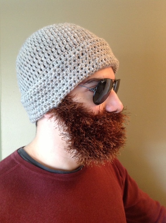 crochet beard hat