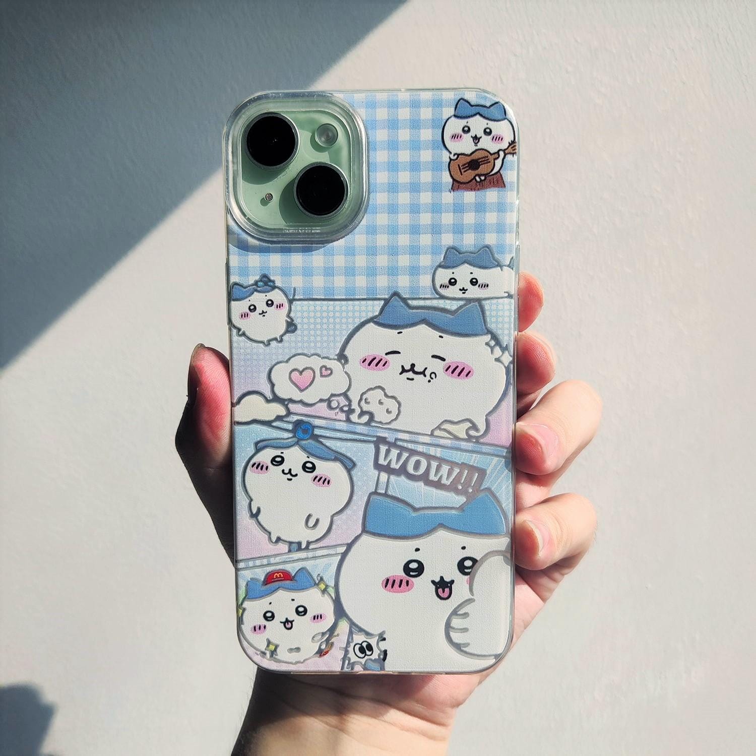 Custom Hachiware-inspired iPhone 16 15 Case Pro Max, Anime