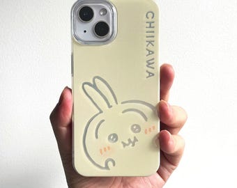 Custom Usagi-inspired iPhone Case 17 16 Pro Max, Anime Chiikawa Cover, Soft Silicone Bumper