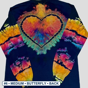Butterfly Heart Reverse Dye Long Sleeve Shirt, Made-to-Order Colorful Tee bild 2