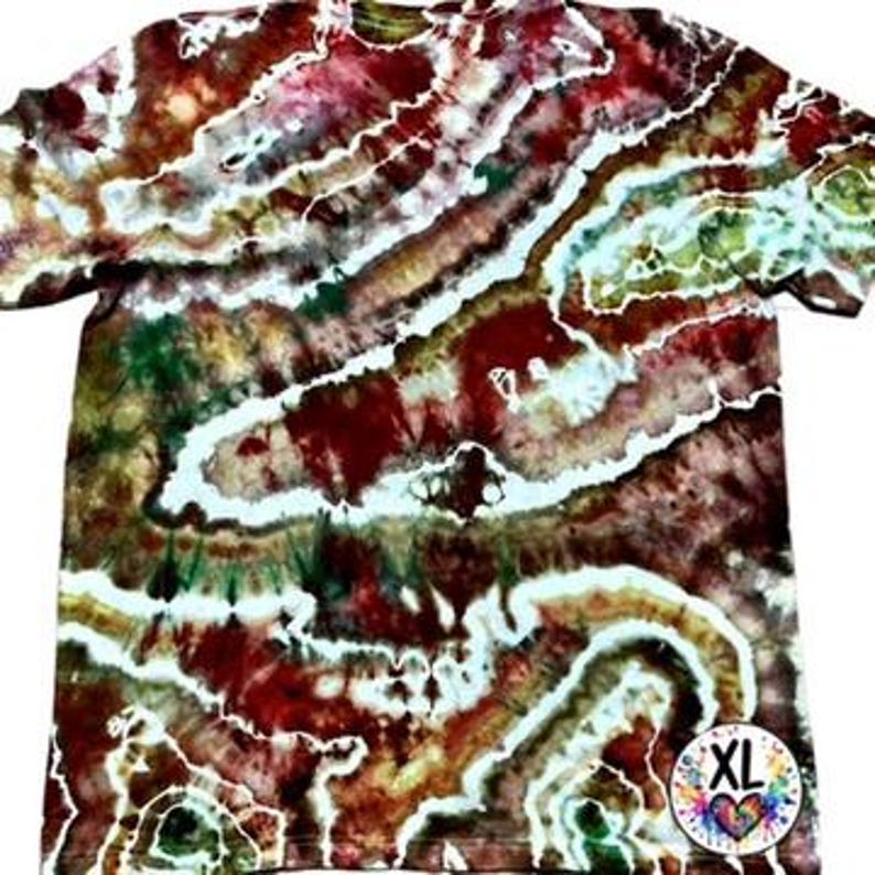 Hand Dyed Butterfly Heart Tie Dye Shirt | Green Cottagecore Tee image 15