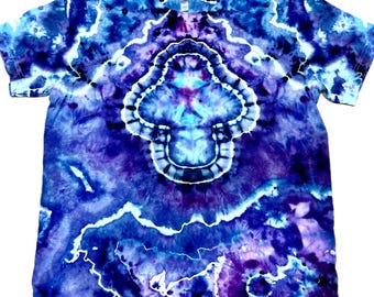 Mushroom Ice Dye Shirt – Purple Geode Tie Dye Bella+Canvas T-Shirt