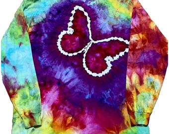XL Butterfly Ice Dye Long-Sleeve Shirt