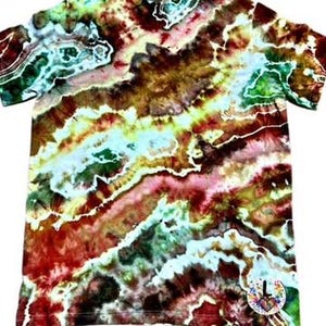 Hand Dyed Butterfly Heart Tie Dye Shirt | Green Cottagecore Tee image 13