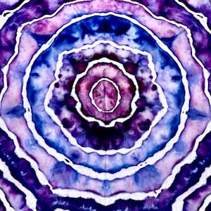 Hand Dyed Mandala Tie Dye Shirt | Purple Geode Ice Dye Tee, XL bild 1