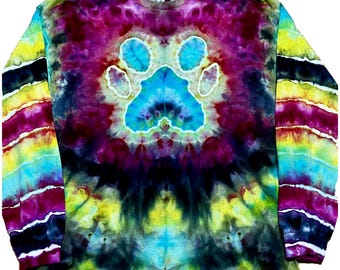 2XL Puppy Love Ice Dye Long-Sleeve Shirt