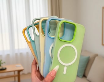 Luxury Candy MagSafe Matte Case for iPhone 17/16/15/14/13/12/11 Pro Max Plus Air – Magnetic Shockproof Bumper Cover