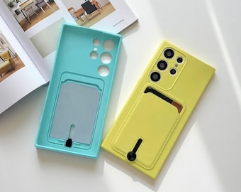 Funda para teléfono con tarjetero para Samsung S26, S25 Ultra, S24, S23, S22, S21, S20 FE, A72, A55, A53, A52, A35, A33, A23, A22 5G