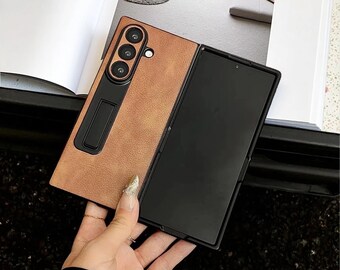 Z Fold 7 Luxury PU Leather Case – Shockproof Magnetic Cover with Invisible Stand for Samsung Galaxy Z Fold 7/6/5/4/3