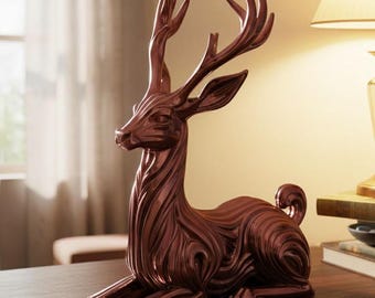 Escultura abstracta de ciervo - Impresión 3D