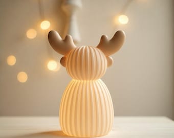 Portavelas de reno (STL) – Decoración navideña imprimible en 3D