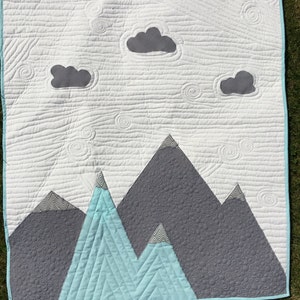 MADE TO ORDER Mountain Crib Quilt image 1