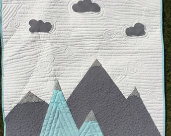 MADE TO ORDER- Mountain Crib Quilt