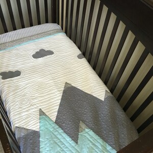 MADE TO ORDER Mountain Crib Quilt image 3