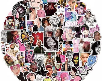 100Pcs Lil Stickers Pack Peep - Rapper Singer Vinyl Waterproof Decals for Laptop,Water Bottles