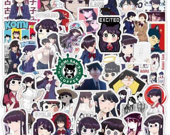 Komi Cant Anime Sticker Japanese Manga Communicate Vinyl Decals 64 Pieces