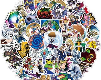 50Pcs Card Battle Game Stickers Pack-Anime Vinyl Decals for Water Bottle , Laptop