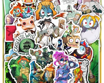 The Gaslight District Sticker Sheet - Vinyl Decals For Laptop, Water Bottle, Gifts 40 Piece