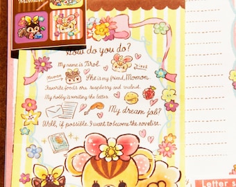 Fast Shipping Brand New Kawaii Cute siquirrel Letter Set of 12 Sheets & 6 Envelope Memo sheets